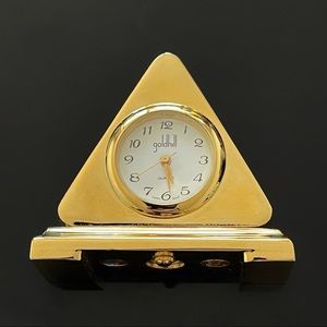 🕰 Collectible Goldhill Triangular Gold Clock
